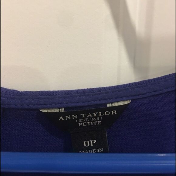 Ann Taylor Loft size 0 petite blue midi dress - Picture 5 of 5